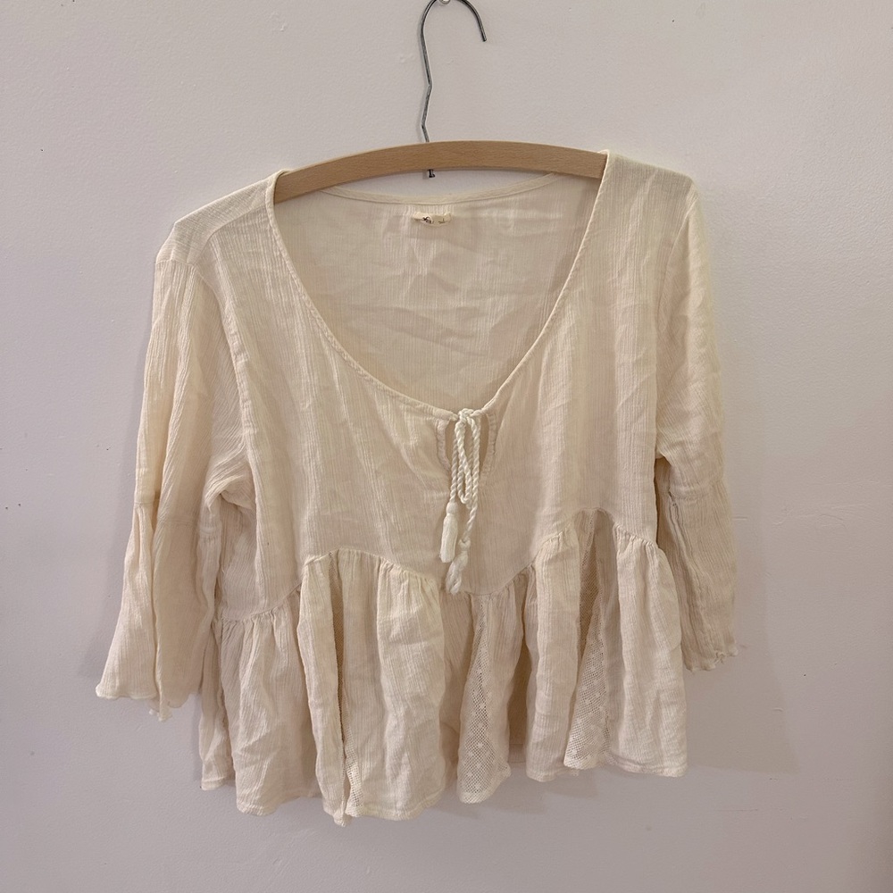 Basque waist light shirt